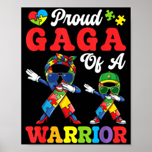 Stolt gaga över en autismkrigare som dabbar band poster