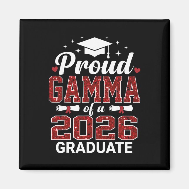 Stolt Gamma från en 2026 examen senior examen År Magnet (Framsidan)