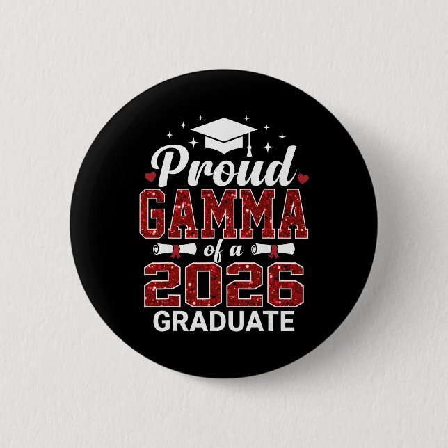 Stolt Gamma från en examen senior 2026 Y Knapp (Framsida)