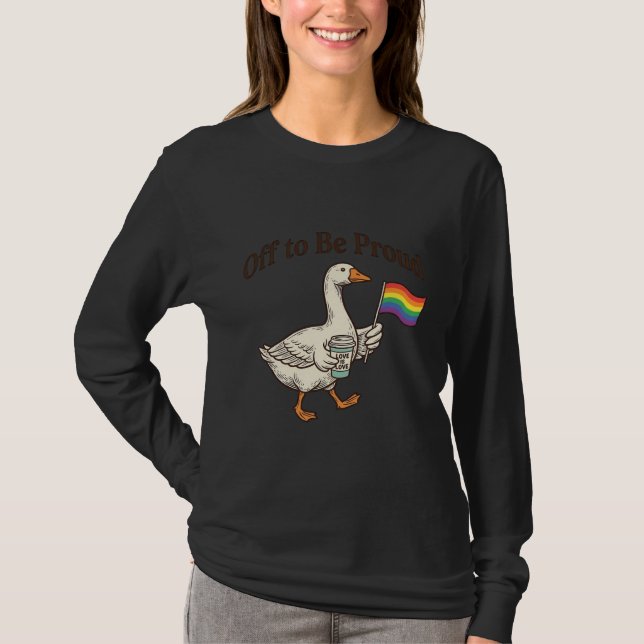 Stolt Gås Prideparad Vintage T-Shirt Design_1 (Framsida)