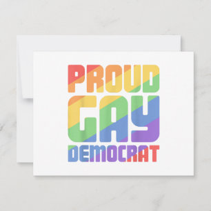 Stolt gay demokrat rolig LGBT Spara Datumet