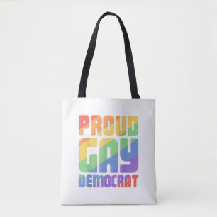 Stolt gay demokrat rolig LGBT Tygkasse