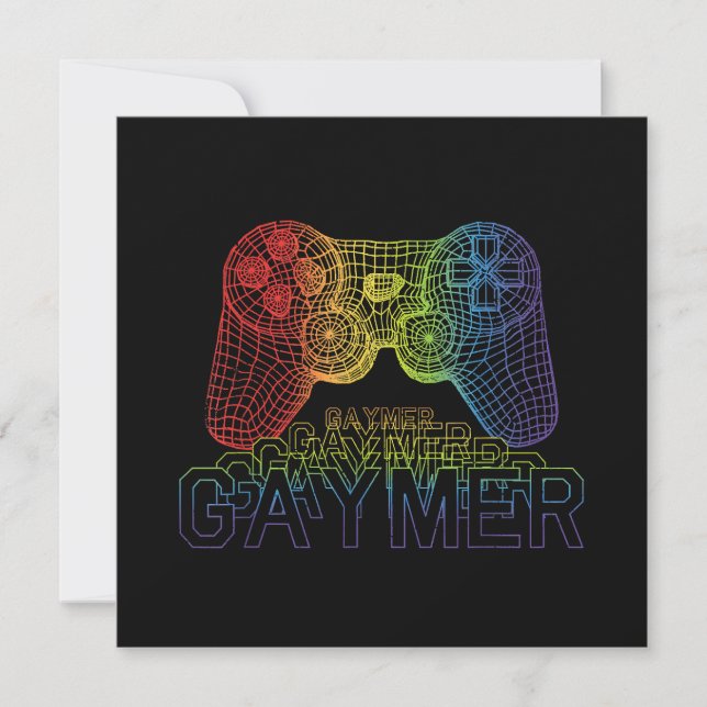 Stolt Gaymer, Gay Pride Gaming Tack Kort (Framsida)