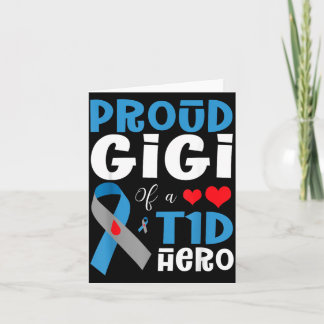 Stolt Gigi av en T1d-hjälte Typ 1 Diabetesmedveten Kort