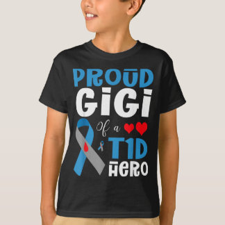 Stolt Gigi av en T1d-hjälte Typ 1-diabetesmedveten T Shirt