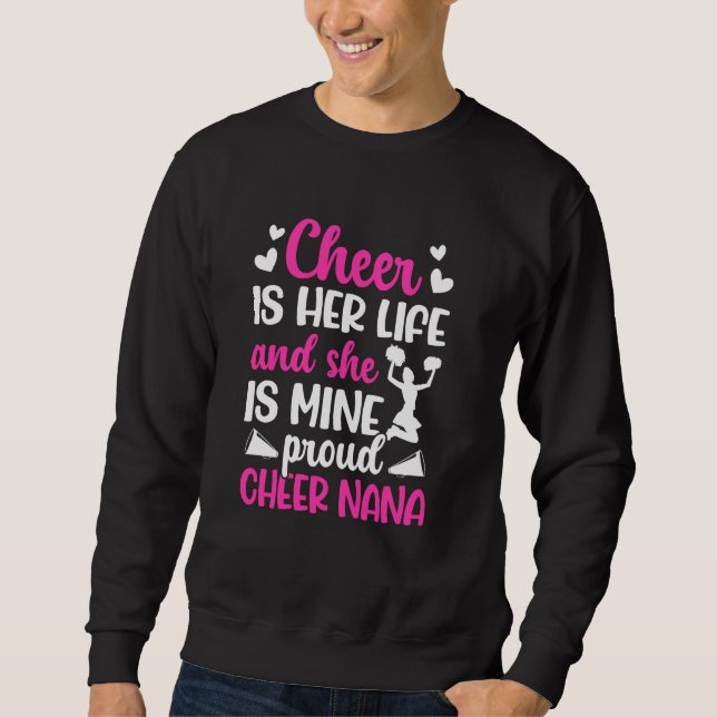 Stolt Glädje Mamma Cheerleading Mamma Till En Chee Lång Ärmad Tröja (Framsida)