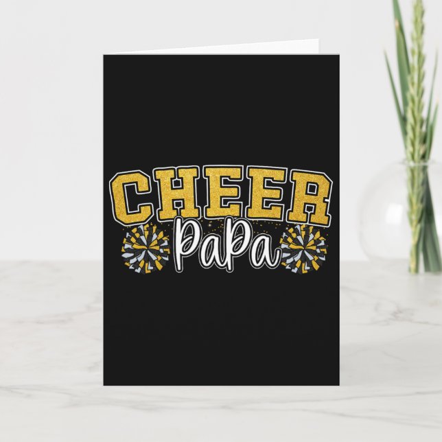 Stolt Glädje Pappa Min Favorit Cheerleader Kallar  Kort (Framsida)
