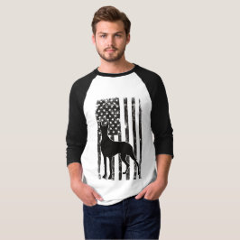 Stolt Grand Danne Amerikansk Flagga 3/4 Ärm Baseba T Shirt