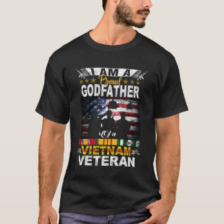 Stolt gudfar till en Vietnamveteran US Flagga Vete T Shirt