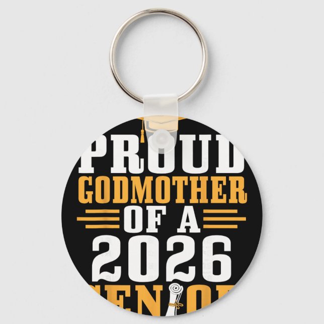 Stolt gudmor 2026 Senior Examensbevis Son Nyckelring (Framsida)