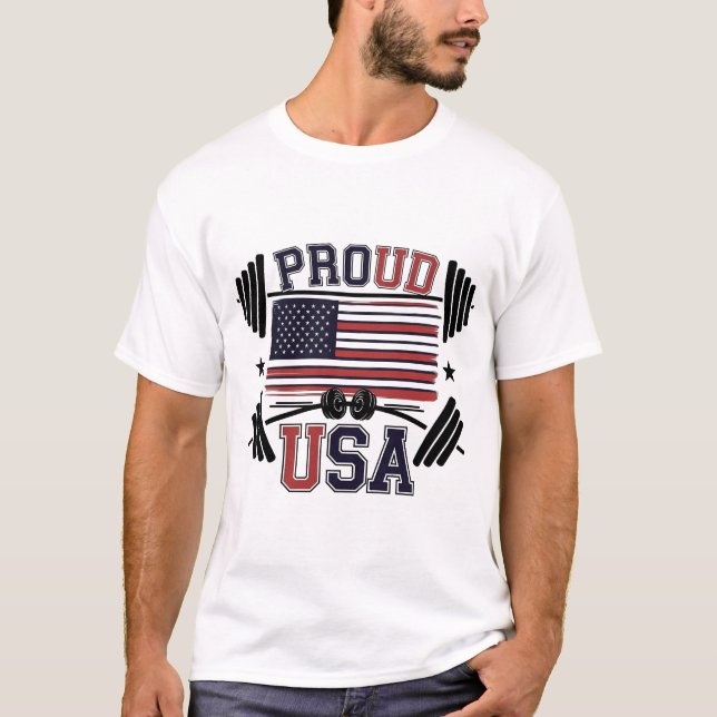 stolt gym T-shirt-design T Shirt (Framsida)