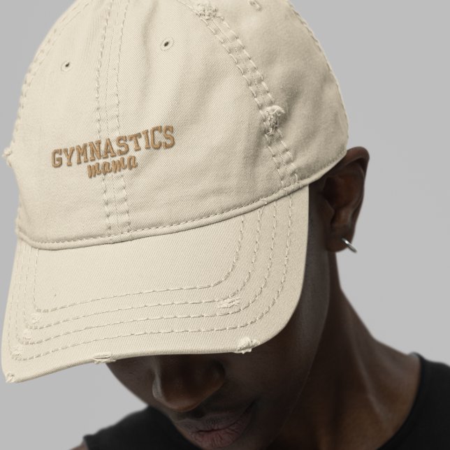 Stolt Gymnastik Mamma Mammastrid Kämpande Broderad Keps (Skapare uppladdad)