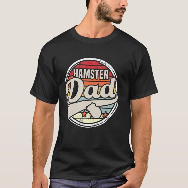 Stolt hamsterpappa hamster djur t shirt (Framsida)