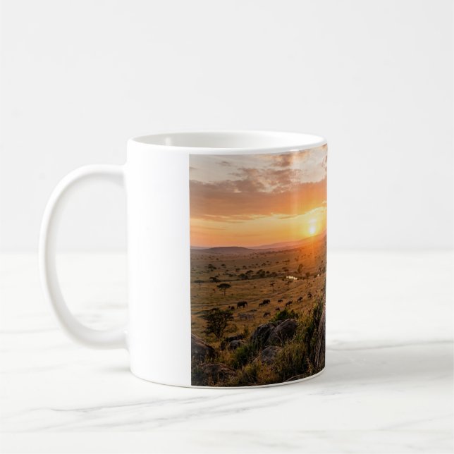 Stolt Hanlejon Stående på Klippa Kaffemugge Kaffemugg (Vänster)