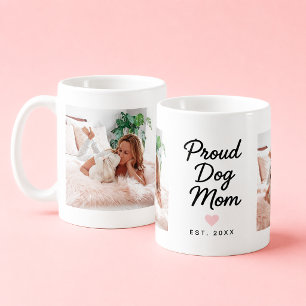 Stolt hundmamma Anpassad 2 Foto Hundälskare Presen Kaffemugg