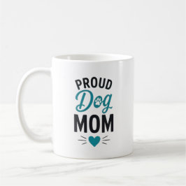 Stolt Hundmamma Hundälskare Typografisk Design Kaffemugg