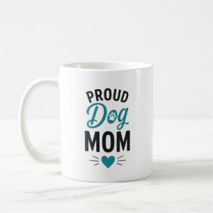 Stolt Hundmamma Hundälskare Typografisk Design Kaffemugg