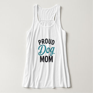 Stolt Hundmamma Hundälskare Typografisk Design Linne Med Racerback