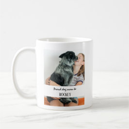 Stolt hundmamma personlig bild och namn husdjur kaffemugg