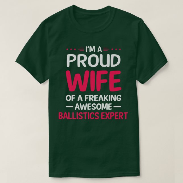 stolt hustru för att frysa Fantastisk-EXPERT T Shirt (Design framsida)