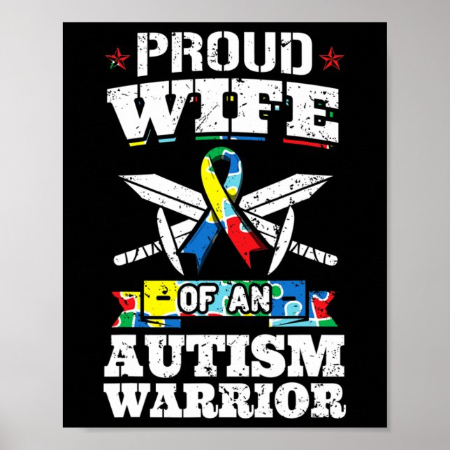 stolt hustru till en Autism-kritikens autistiska m Poster (Framsidan)