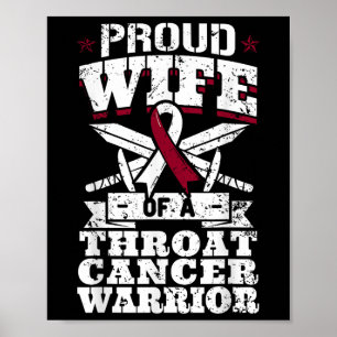 stolt hustru till en hotande cancerdrabbare i Nack Poster