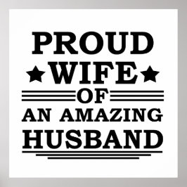 stolt hustru till fantastisk make poster