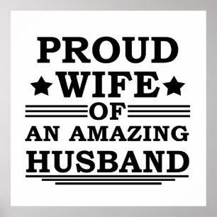 stolt hustru till fantastisk make poster