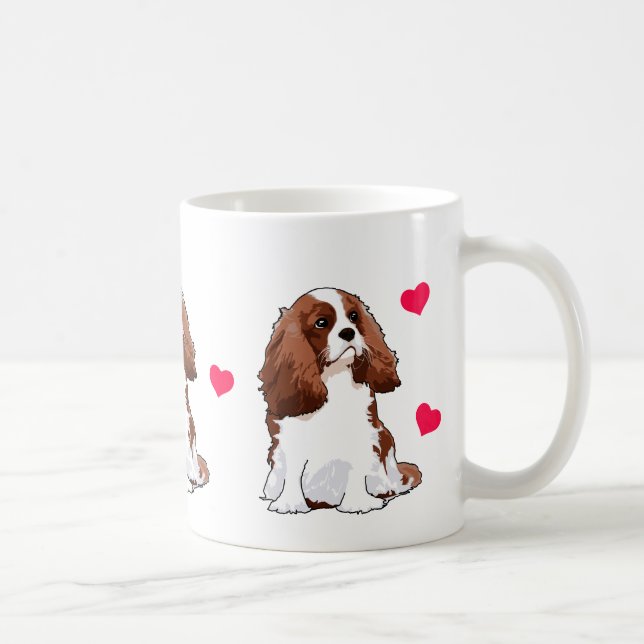 Stolt illustrerad mugg för kung Charles Spaniel (Höger)