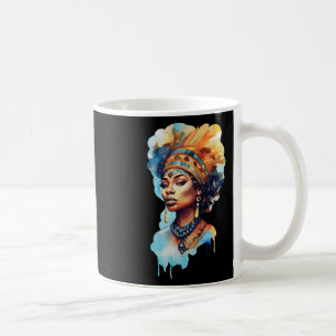 Stolt infödd afroamerikansk kvinna andlig melanin kaffemugg