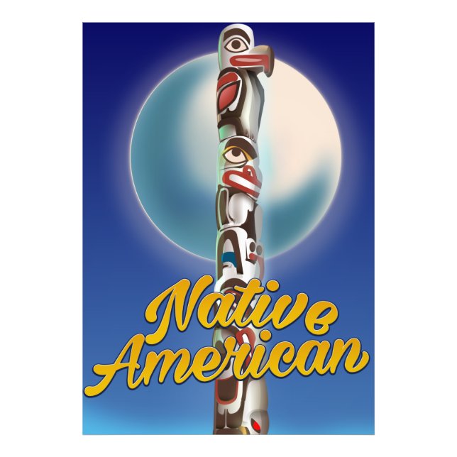 Stolt infödd amerikan fototryck (Framsidan)