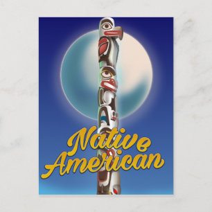 Stolt infödd amerikan vykort