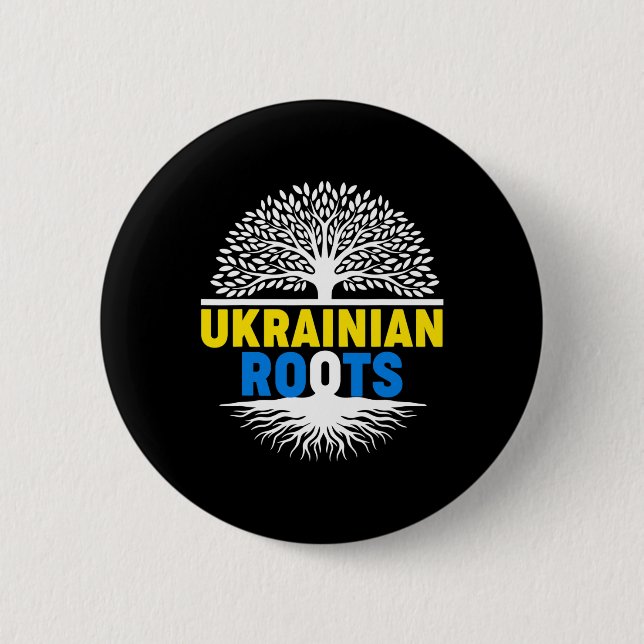 Stolt infödd ukrainsk ukrainsk flagga ukrainsk rot knapp (Framsida)