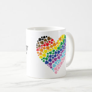 stolt Irish Rainbow Shamrock Heart Kaffemugg