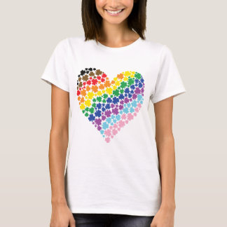 stolt Irish Rainbow Shamrock Heart T Shirt