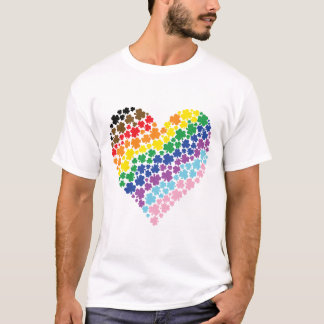 stolt Irish Rainbow Shamrock Heart T Shirt