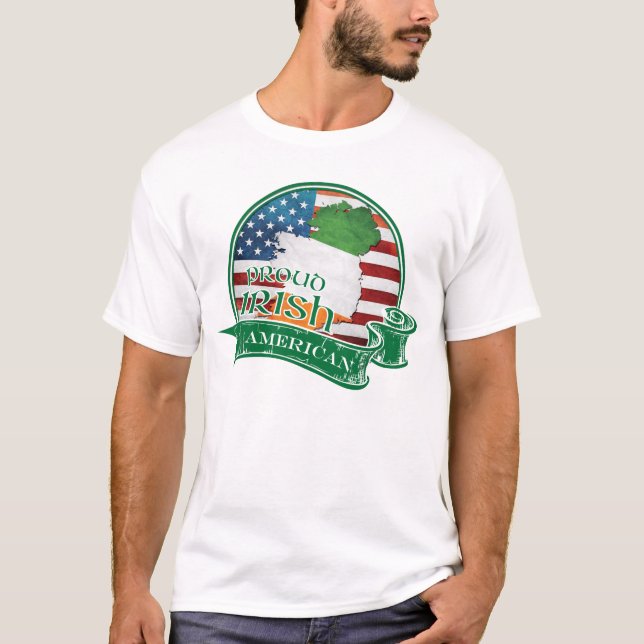 Stolt irländsk amerikanutslagsplats t-shirt (Framsida)