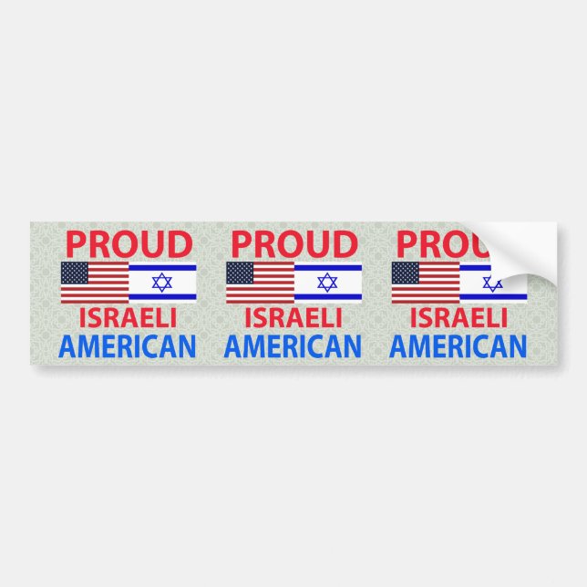 Stolt israelisk amerikan bildekal (Framsidan)