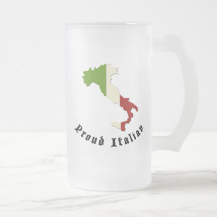 Stolt italiensk frostad ölmugg frostat ölglas