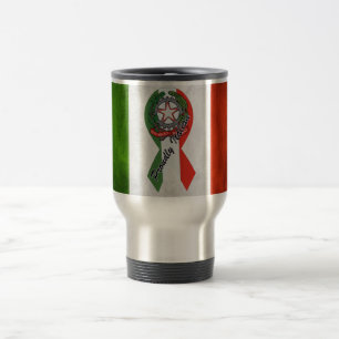 Stolt italiensk Thermo mugg för italiensk flagga