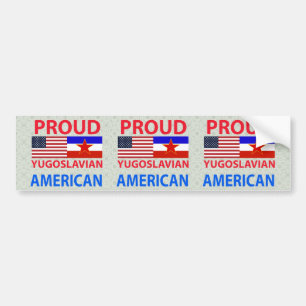 Stolt jugoslavisk amerikan bildekal