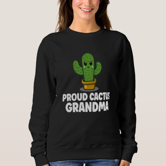 Stolt Kaktus Mormor Söt Sukkulent T Shirt (Framsida)