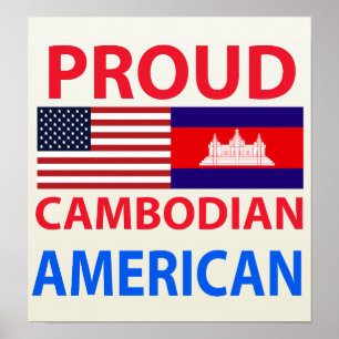 Stolt kambodjansk amerikan poster