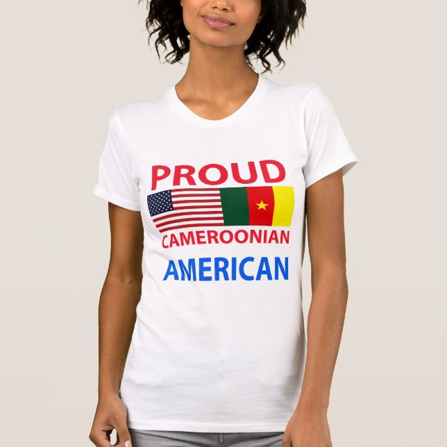 Stolt kamerunsk amerikan t-shirt (Framsida)