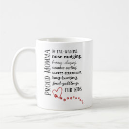 Stolt katt- och hundmamma kaffemugg