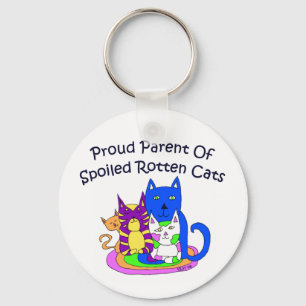 Stolt kattförälder Keychain Nyckelring