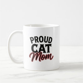 Stolt kattmamma Söt kattälskare-deklaration Kaffemugg