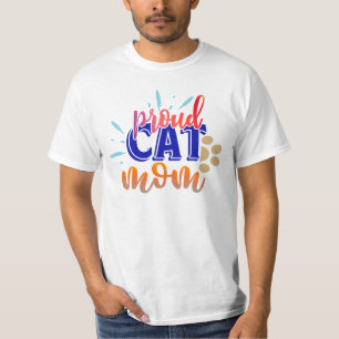 Stolt kattmamma t shirt