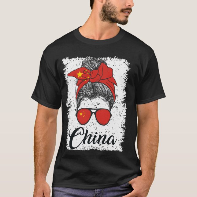 stolt kinesisk China Flagga T Shirt (Framsida)