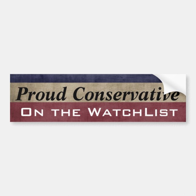 Stolt konservativ på den WatchList anpassningsbar Bildekal (Framsidan)